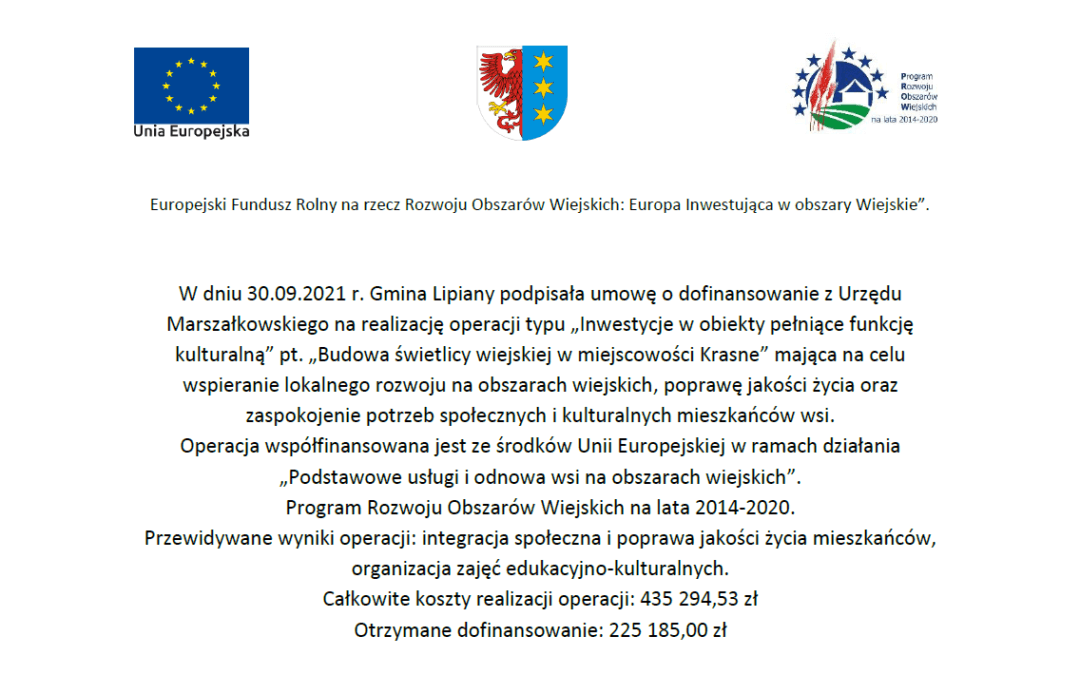 Informacja o dofinansowaniu