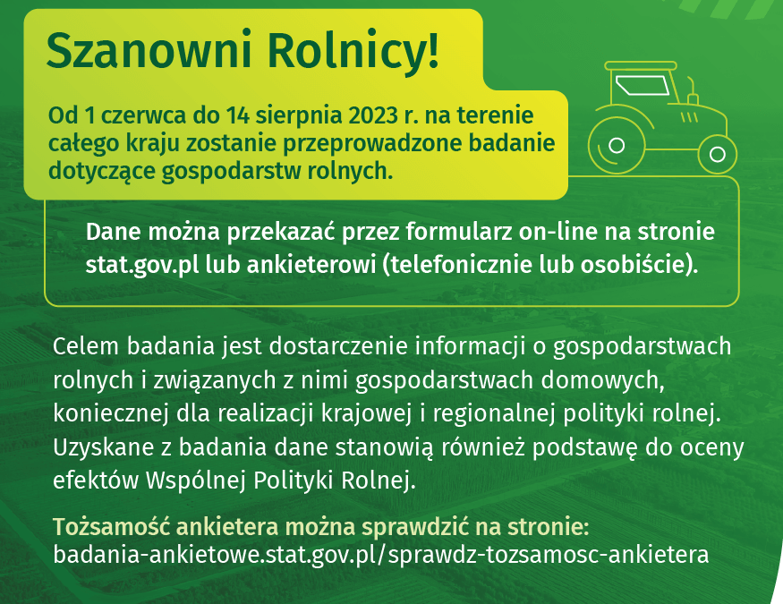 Badanie struktury gospodarstw rolnych