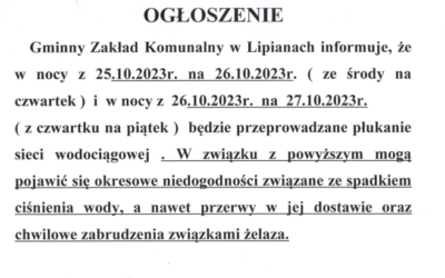 Ogłoszenie Gminnego Zakładu Komunalnego