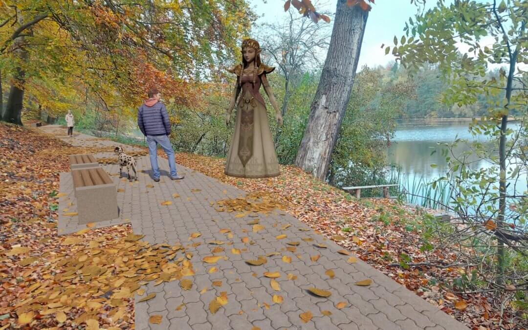 Podpisanie umowy na realizację projektu pn. „Ścieżka spacerowa wraz z infrastruktura rekreacyjną – Aleja Legend – Półwysep Leszczynowy”.